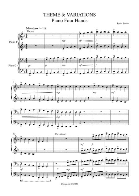 Theme Variations For Four Hands Page 2