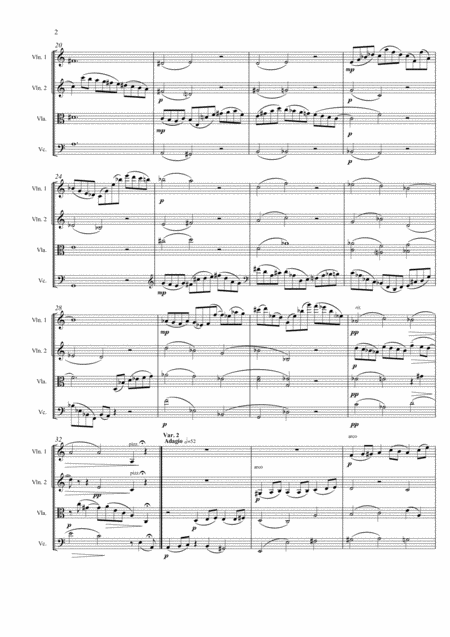 Theme Variations For String Quartet Op 4 1 Page 2