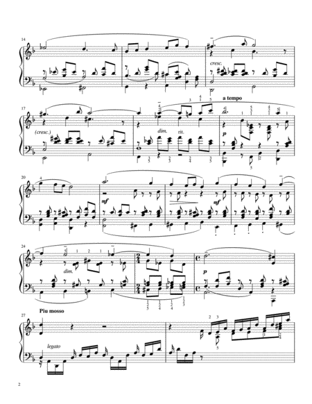 Themes From Rach3 Rachmaninoff Piano Concerto No 3 1st Movement Piano Solo Arrangement Page 2
