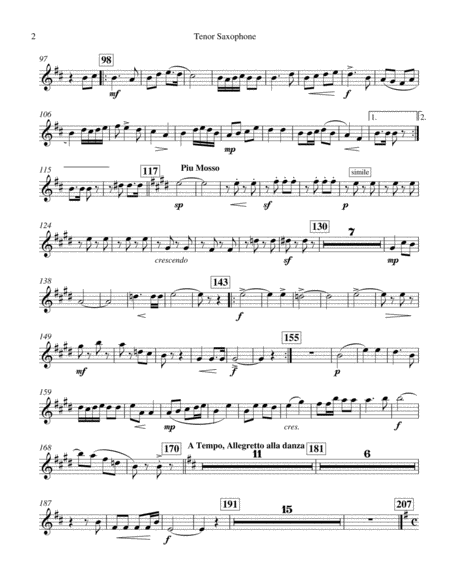 Themes From The Beach Tenor Saxophone Page 2