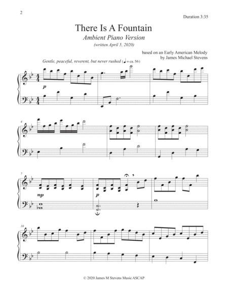 There Is A Fountain Ambient Piano Version Page 2