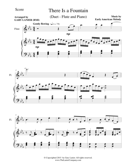 There Is A Fountain Duet Flute And Piano Score And Parts Page 2