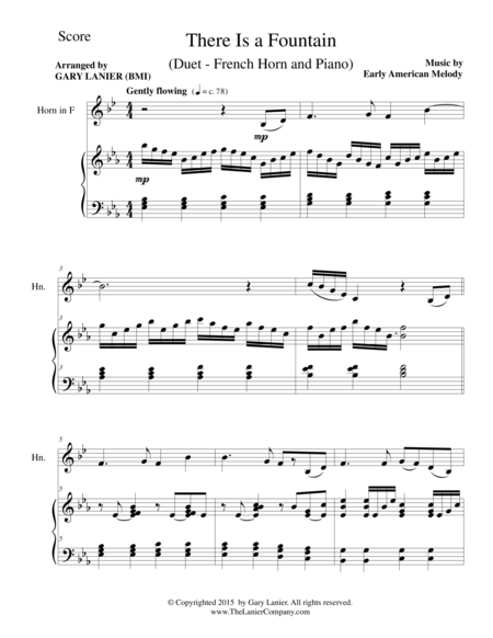 There Is A Fountain Duet French Horn And Piano Score And Parts Page 2