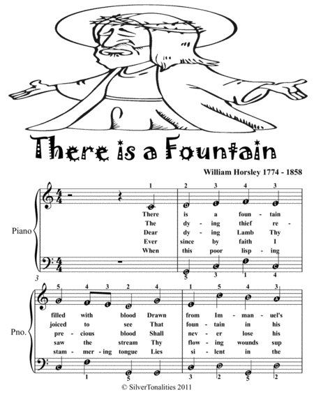 There Is A Fountain Easy Piano Sheet Music Tadpole Edition Page 2