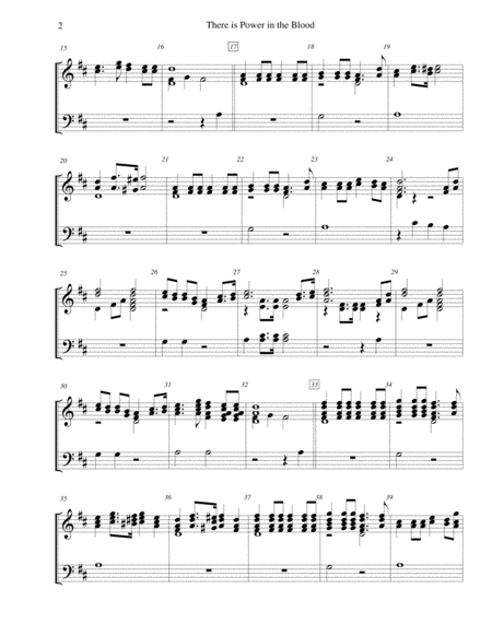 There Is Power In The Blood For 2 Octave Handbell Choir Page 2