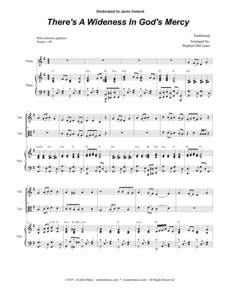 Theres A Wideness In Gods Mercy Duet For Violin And Viola Page 2