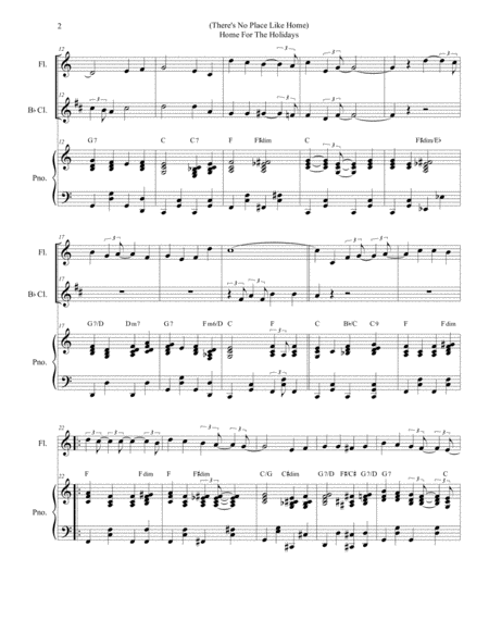 Theres No Place Like Home For The Holidays Duet For Flute And Bb Clarinet Page 2