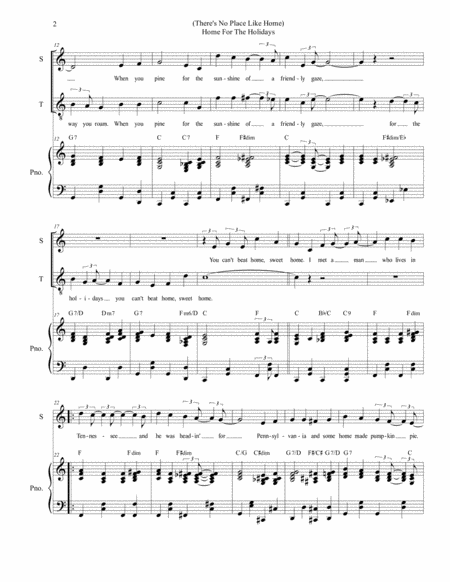 Theres No Place Like Home For The Holidays Duet For Soprano And Tenor Solo Page 2