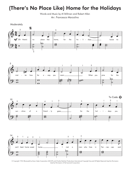 Theres No Place Like Home For The Holidays Easy Piano Page 2