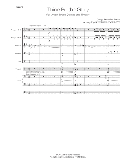 Thine Be The Glory Brass Organ Page 2