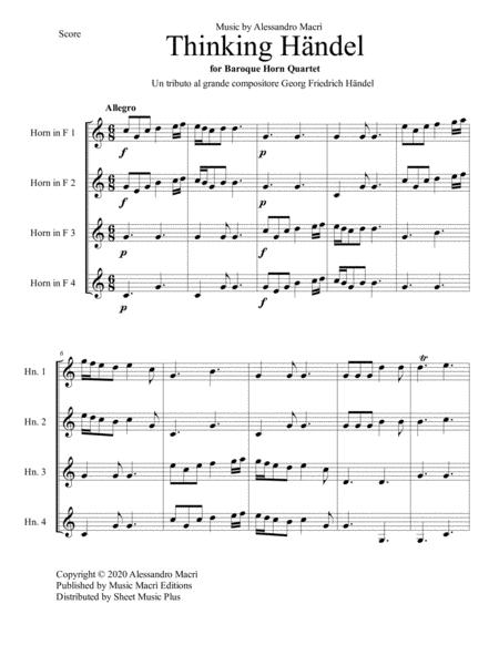 Thinking Hndel For Baroque Horn Quartet Page 2