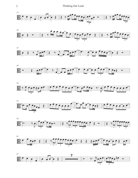 Thinking Out Loud Easy Key Of C Viola Page 2