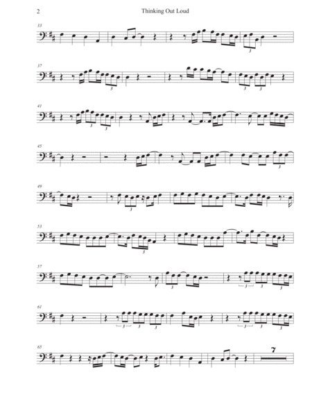 Thinking Out Loud Original Key Bassoon Page 2