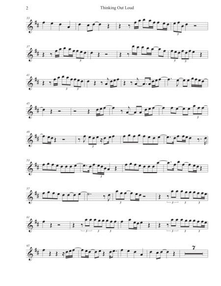 Thinking Out Loud Original Key Oboe Page 2