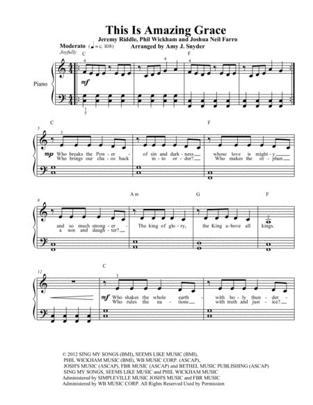 This Is Amazing Grace Piano Solo Page 2