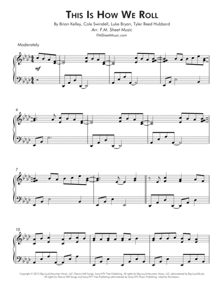 This Is How We Roll Intermediate Piano Page 2