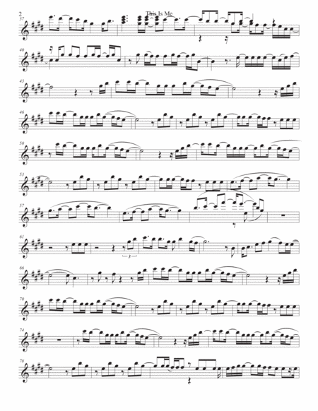 This Is Me Original Key Tenor Sax Page 2