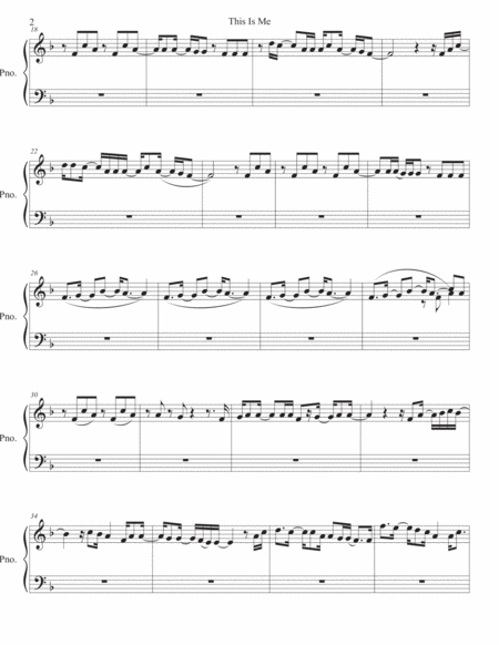 This Is Me The Greatest Showman Piano Page 2