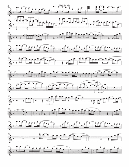 This Is Me The Greatest Showman Violin Page 2