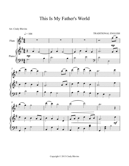 This Is My Fathers World Arranged For Piano And Flute Page 2