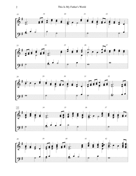 This Is My Fathers World For 2 Octave Handbell Choir Page 2