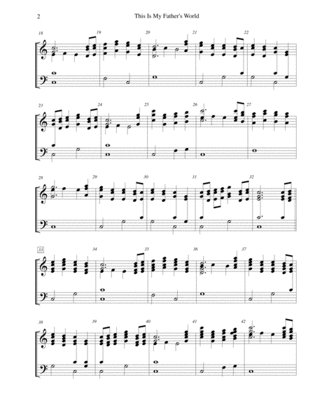 This Is My Fathers World For 3 Octave Handbell Choir Page 2