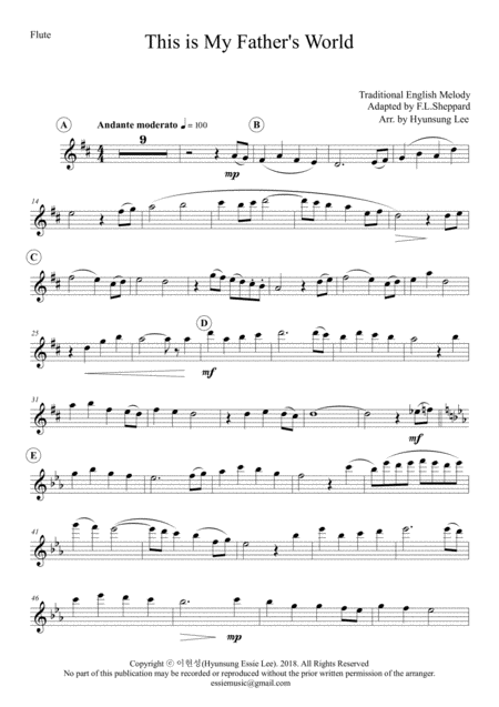 This Is My Fathers World For Flute Clarinet Piano Page 2