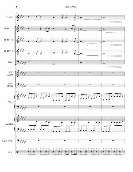 This Is War Full Score And Parts Page 2