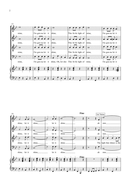 This Little Light Of Mine Satb Page 2