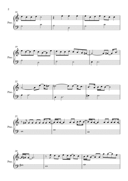This Love A Minor By Maroon 5 Easy Piano Page 2