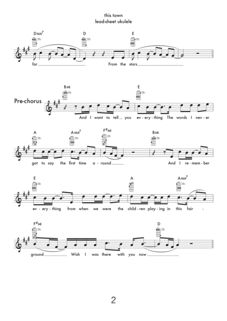 This Town Lead Sheet Ukulele Page 2