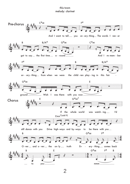 This Town Trio For Clarinet Guitar Piano Page 2