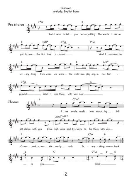 This Town Trio For English Horn Guitar Piano Page 2