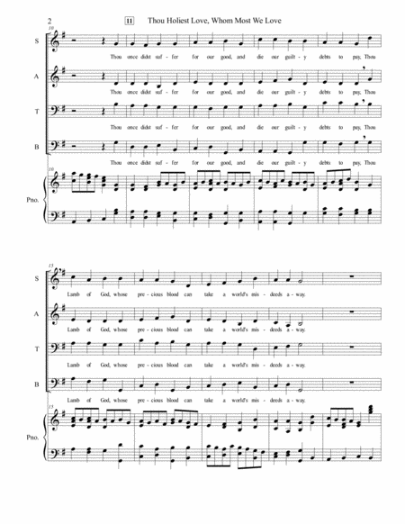 Thou Holiest Love For Satb Choir Page 2