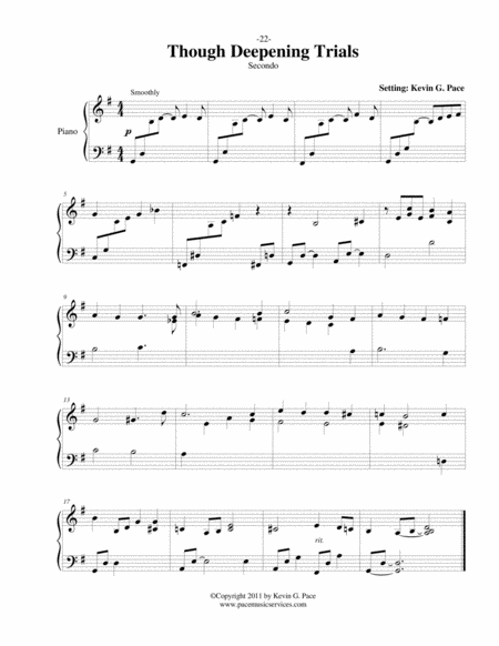 Though Deepening Trials Easy Piano Duet Page 2