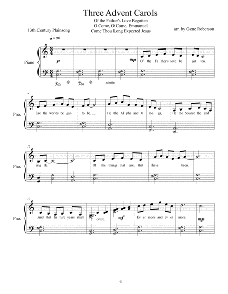 Three Advent Carols Entry In Easy Piano Contest 2016 Page 2