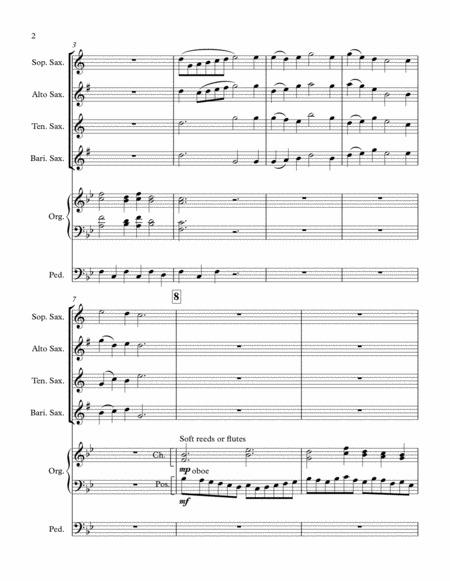 Three American Hymns For Saxophone Quartet And Organ Page 2