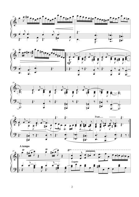 Three Ballets In A Minor For Piano Page 2