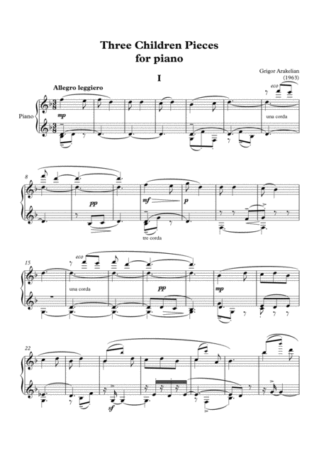 Three Children Pieces For Piano Page 2