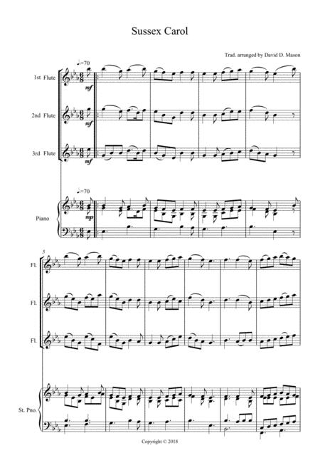 Three Christmas Carols Flute Trios Piano Page 2