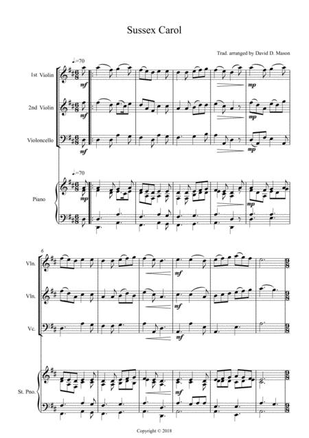 Three Christmas Carols Two Violins Cello Piano Page 2