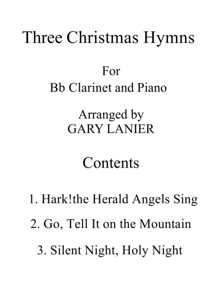 Three Christmas Hymns Duets For Bb Clarinet Piano Page 2