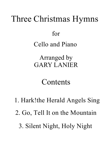 Three Christmas Hymns Duets For Cello Piano Page 2