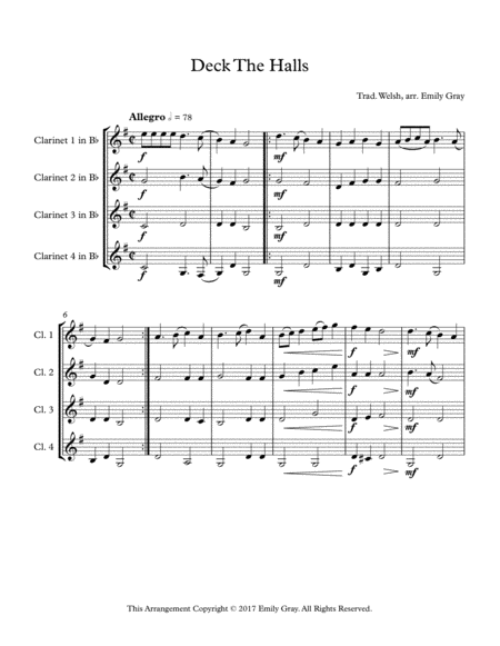 Three Christmas Songs 4 Clarinets Page 2