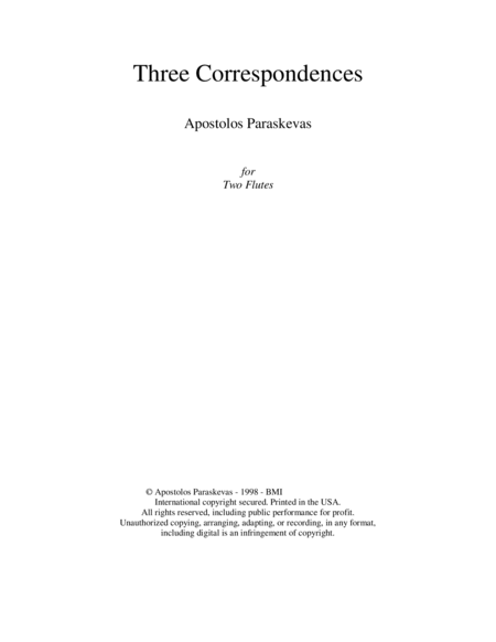 Three Correspondences Page 2