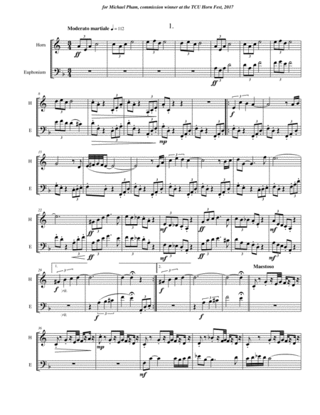 Three Duets For Horn And Trombone Euphonium Page 2