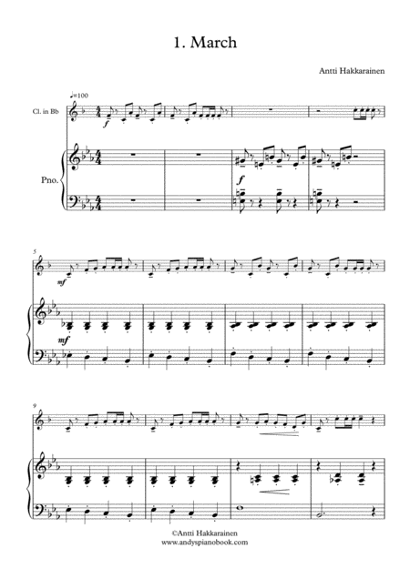 Three Easy Pieces For Clarinet And Piano Page 2