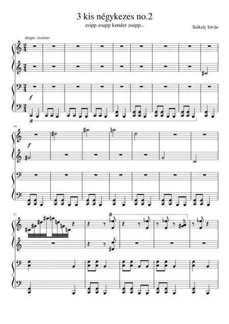 Three Easy Pieces For Piano Four Hands Page 2