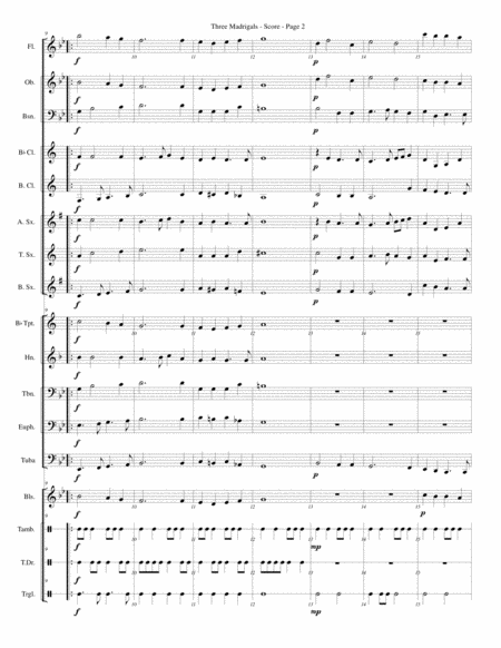 Three Madrigals For Conert Band Page 2