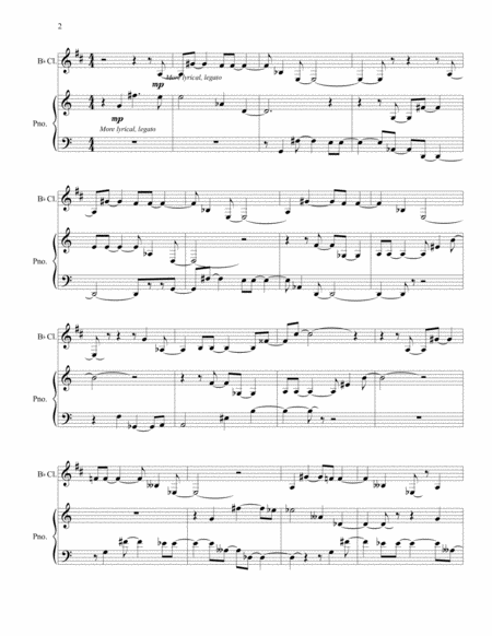 Three Pieces For Clarinet And Piano Page 2